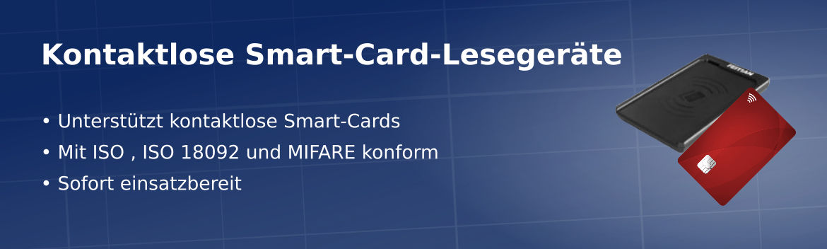 Kontaktlose Smart-Card-Lesegeräte unterstützen kontaktlose, NFC- und MIFARE-Smart-Cards für sichere Anwendungen.