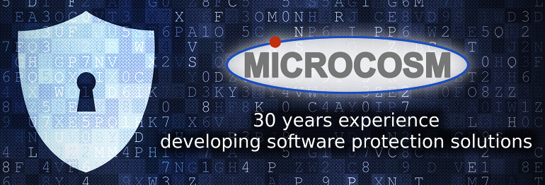 Microcosm software copy protection and licensing solutions for protecting software against piracy and hacking