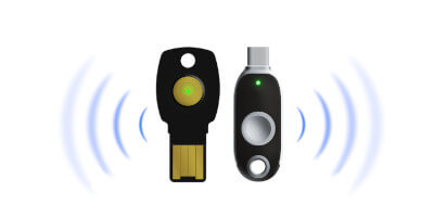 FIDO-Sicherheitsschlüssel für Multi-Faktor-Authentifizierung über NFC oder USB
